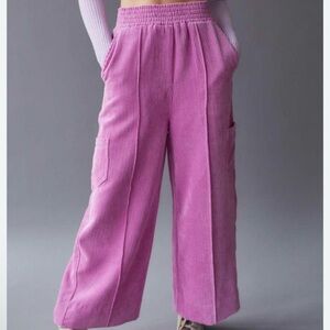 Urban Outfitters Pink Wide Leg Corduroy Pants